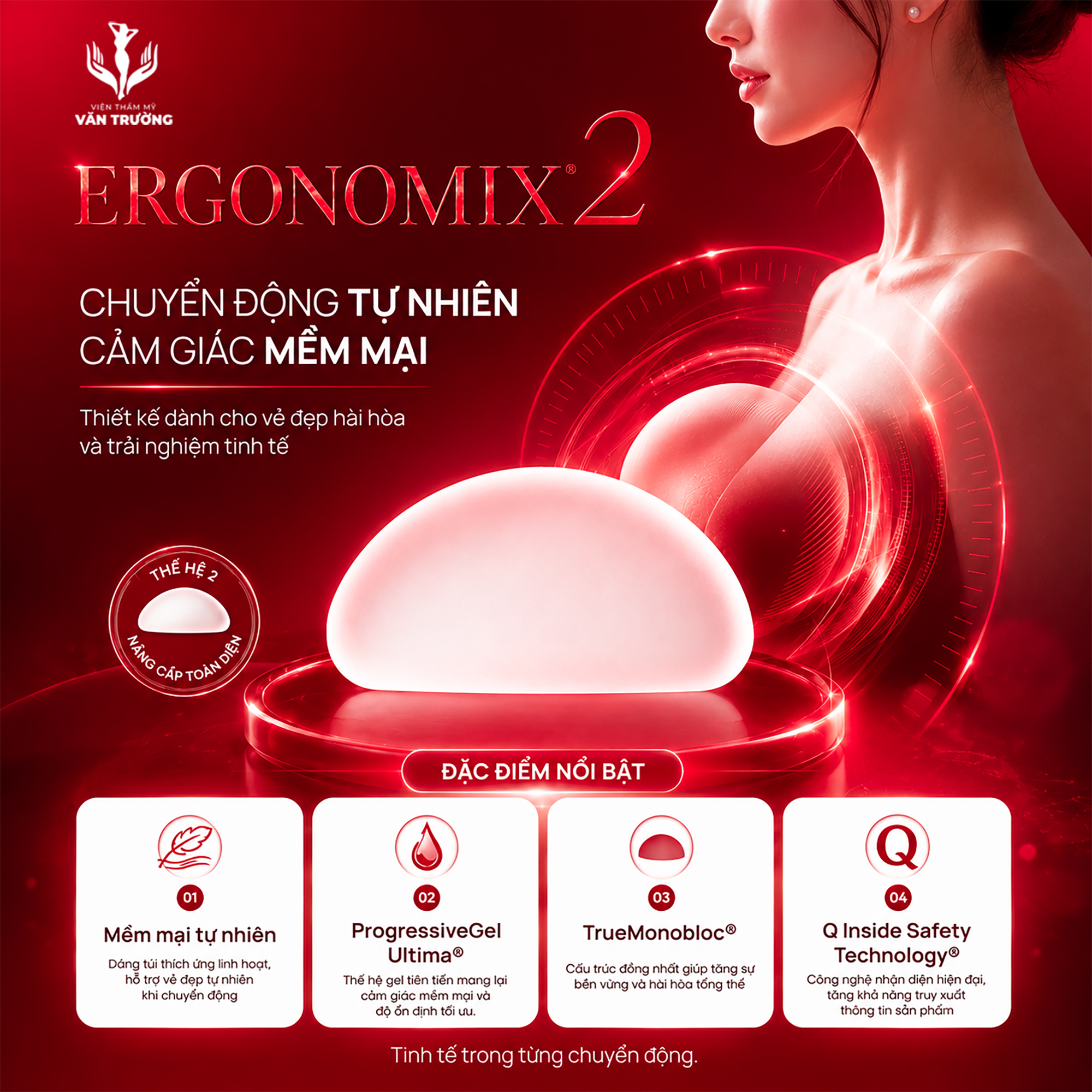 túi ngực mới
